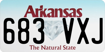 AR license plate 683VXJ