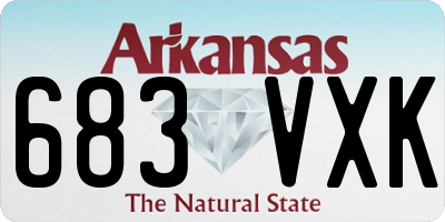 AR license plate 683VXK