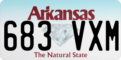 AR license plate 683VXM