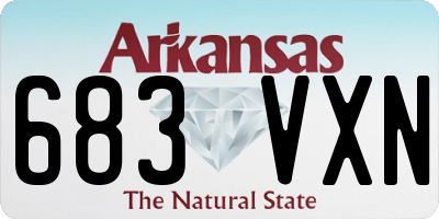 AR license plate 683VXN