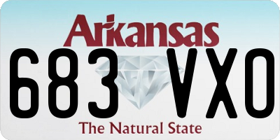 AR license plate 683VXO