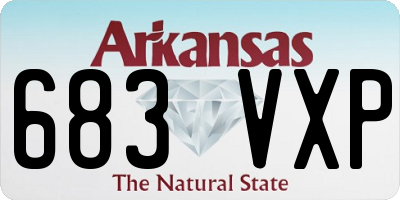 AR license plate 683VXP