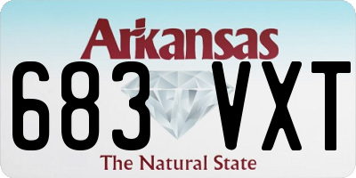 AR license plate 683VXT