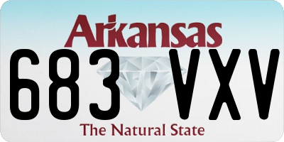 AR license plate 683VXV