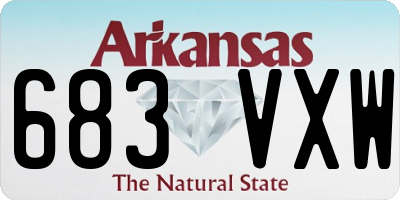 AR license plate 683VXW