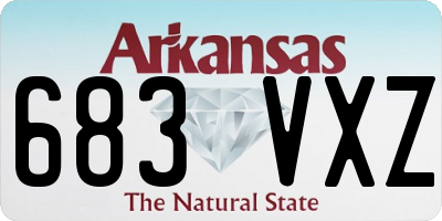 AR license plate 683VXZ