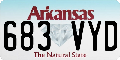 AR license plate 683VYD