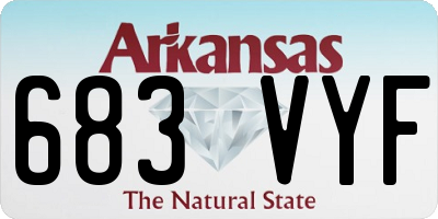 AR license plate 683VYF