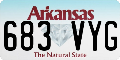 AR license plate 683VYG