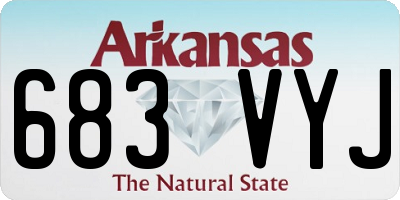 AR license plate 683VYJ