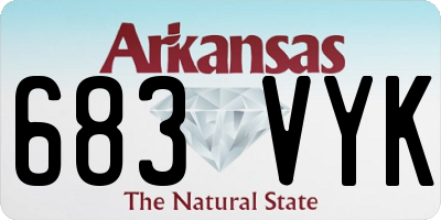 AR license plate 683VYK