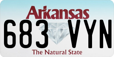 AR license plate 683VYN