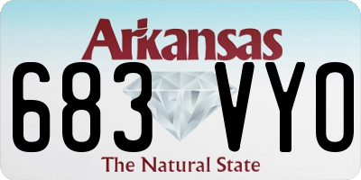 AR license plate 683VYO