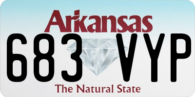AR license plate 683VYP