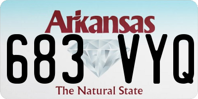 AR license plate 683VYQ