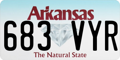 AR license plate 683VYR