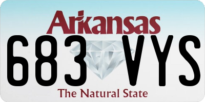 AR license plate 683VYS