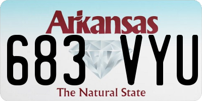 AR license plate 683VYU