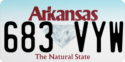 AR license plate 683VYW