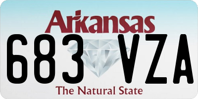 AR license plate 683VZA