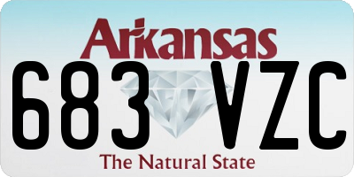 AR license plate 683VZC