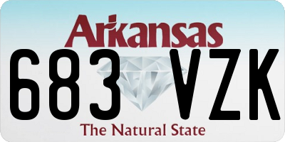 AR license plate 683VZK
