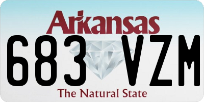 AR license plate 683VZM