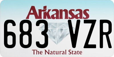 AR license plate 683VZR