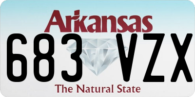 AR license plate 683VZX