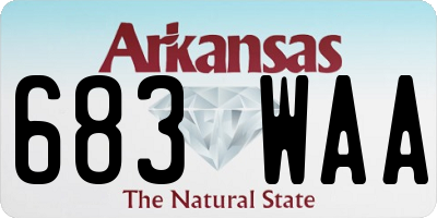 AR license plate 683WAA
