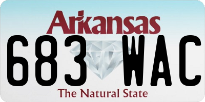 AR license plate 683WAC