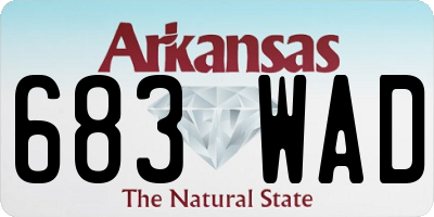 AR license plate 683WAD