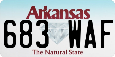 AR license plate 683WAF