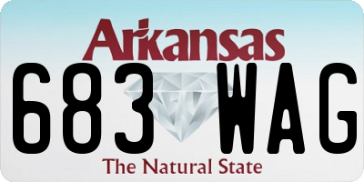 AR license plate 683WAG