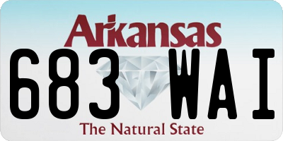 AR license plate 683WAI
