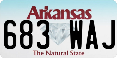 AR license plate 683WAJ
