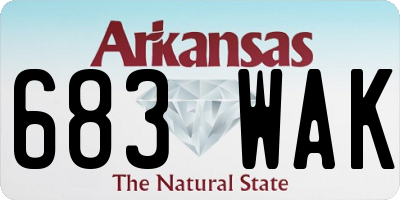 AR license plate 683WAK