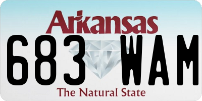 AR license plate 683WAM