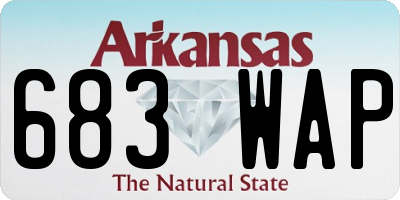 AR license plate 683WAP