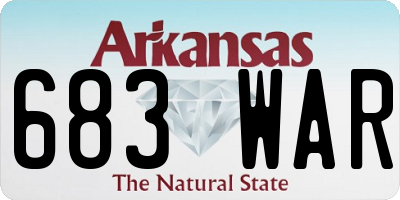 AR license plate 683WAR