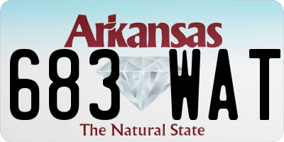 AR license plate 683WAT