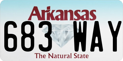 AR license plate 683WAY