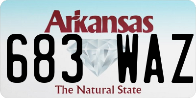 AR license plate 683WAZ