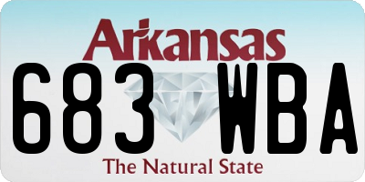 AR license plate 683WBA