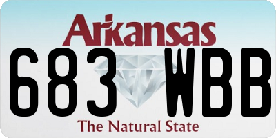 AR license plate 683WBB