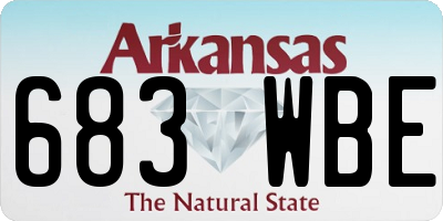 AR license plate 683WBE