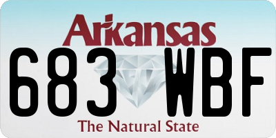 AR license plate 683WBF