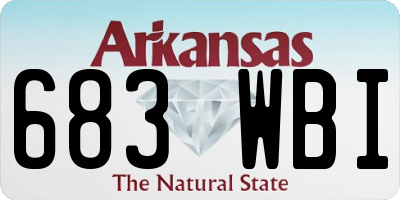 AR license plate 683WBI