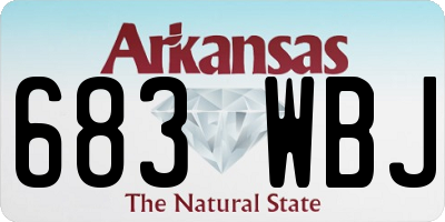 AR license plate 683WBJ