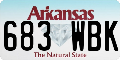 AR license plate 683WBK